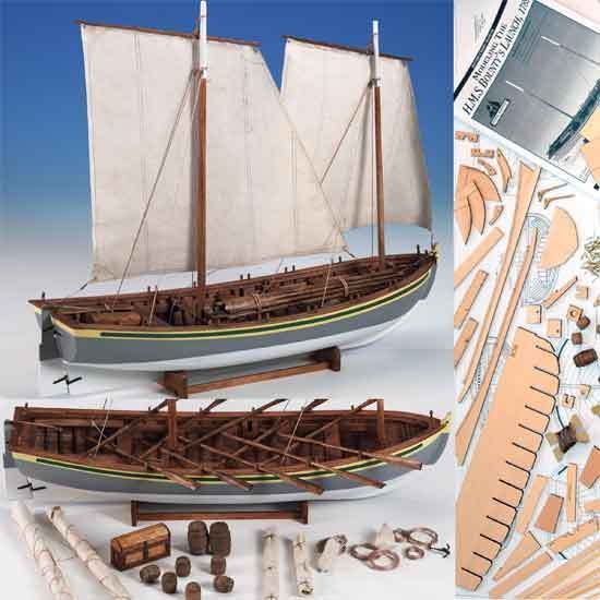 MODEL SHIPWAYS HMS BOUNTY LAUNCH wood KIT boat NEW