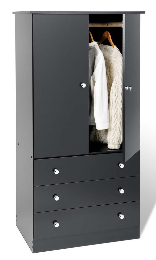 Drawer Wardrobe Dresser Chest Armoire   Black NEW