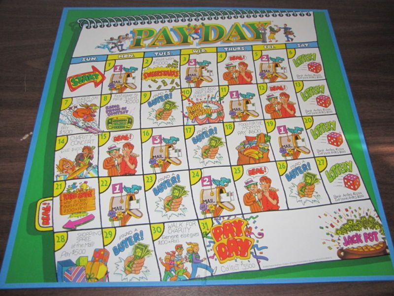 1994 PAYDAY Board Game Part/Piece Replacement GAME BOARD ONLY Crafts