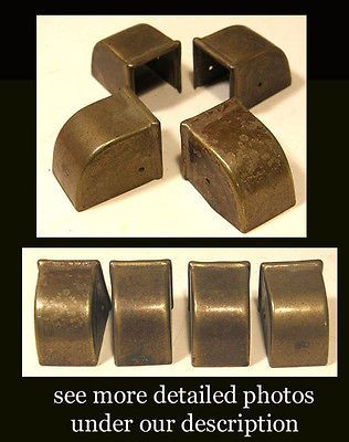 SET 4 BRASS REPRODUCTION FURNITURE LEG TOE CAPS CAP