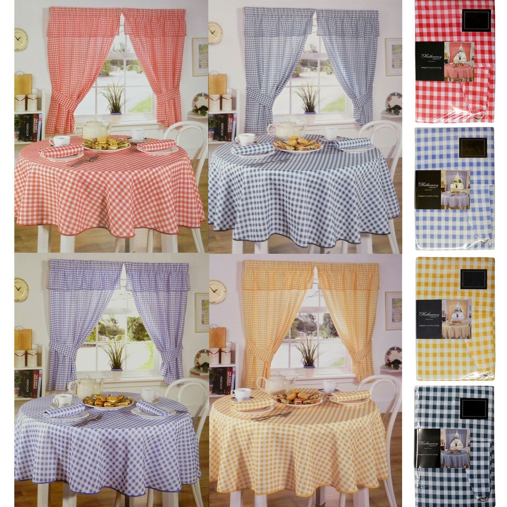 gingham kitchen curtains