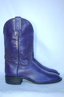 Beautiful HONDO BOOTS Womens PURPLE Leather Roper Western Boot Fits 7