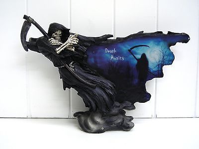 HH27427 DARK MESSENGER SKELETON SCENE FIGURINE GRIM REAPER FANTASY