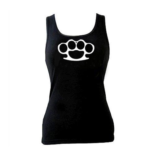 Brass Knuckles Black Tank Top S   2XL tough metal punk anarchist sexy