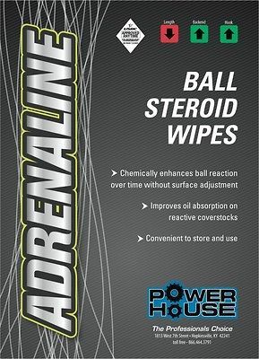 Ebonite Adrenaline Bowling Ball Steroid Wipes 10 Pack