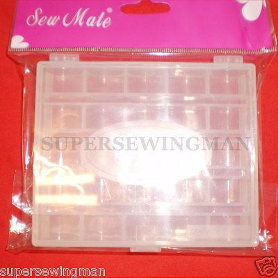 Large Universal Bobbin Box case Singer Consew Juki Holds 25 Craft