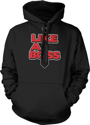 Like A Boss Black Tie Tycoon Leader Rich IN Charge Influential Hoodie