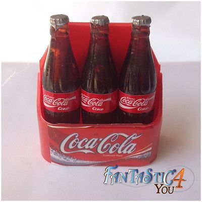 NEW 3 BOTTLE COCA COLA MAGNET MINIATURE SODA ICE COLD COOLER COKE SIGN