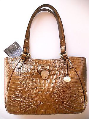 NWT BRAHMIN COLLETTE METALLIC BRONZE BROWN TOTE SHOPPER HANDBAG BAG