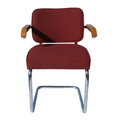 Knoll Breuer Cesca Chair Maroon Red