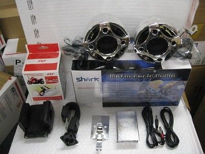 marine audio system w/ 3.5 bullet style chrome speaker + Phone 