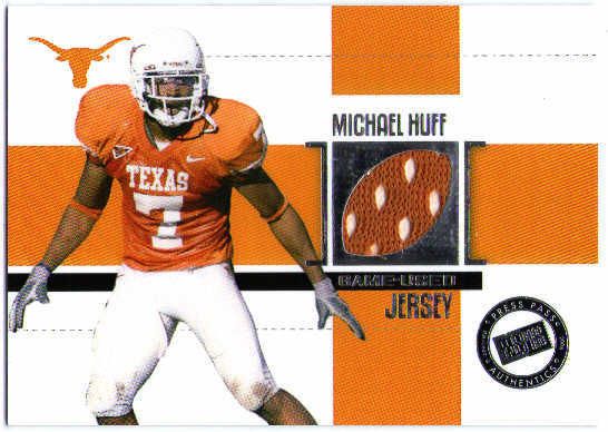 MICHAEL HUFF 2006 Press Pass Game Used Rookie Jersey Texas Longhorns