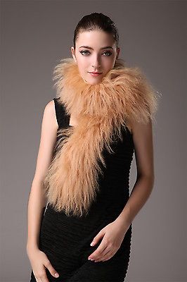 0362 Mongolian sheep fur shawl scarf scarves neckwear warm bandelet