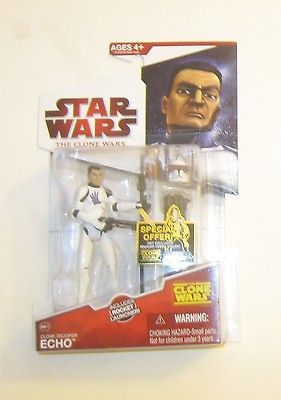 2009 Hasbro Star Wars The Clone Wars  Clone Trooper Echo CW17