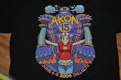 SHIRT LARGE A KON AKON DALLAS TEXAS ANIME CARTOON 2004 CONVENTION