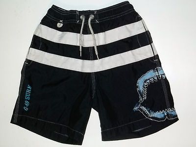 GAP Navy SHARK Teeth Board Shorts Swim Trunks Sz S 6 7