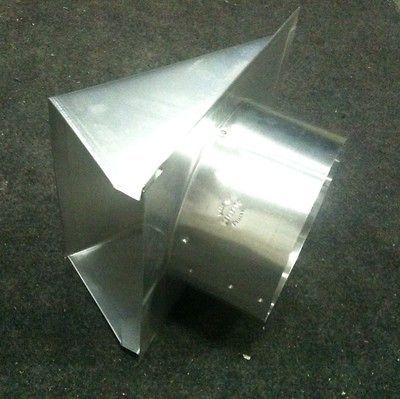 Deflecto DAHC6 6 in Inch Aluminum Wall Cap Vent Hood