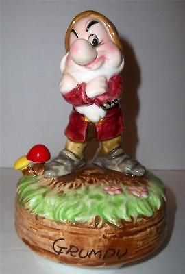 Vintage Schmid Music Box Snow White and the 7 Dwarfs GRUMPY Dwarf