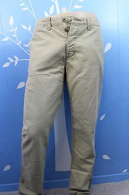 BY Abercrombie and Fitch Mens Chino Khaki Pants size 32/34 NWT