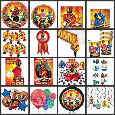 POWER RANGERS SAMURAI Birthday PARTY SUPPLIES Choose Your Set Kit