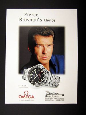 Omega Seamaster GMT Watch Pierce Brosnan 2000 print Ad advertisement