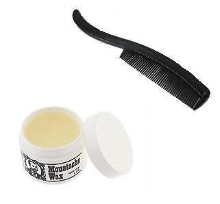 Col Ichabod Conk Moustache Wax & Moustache Comb Blk