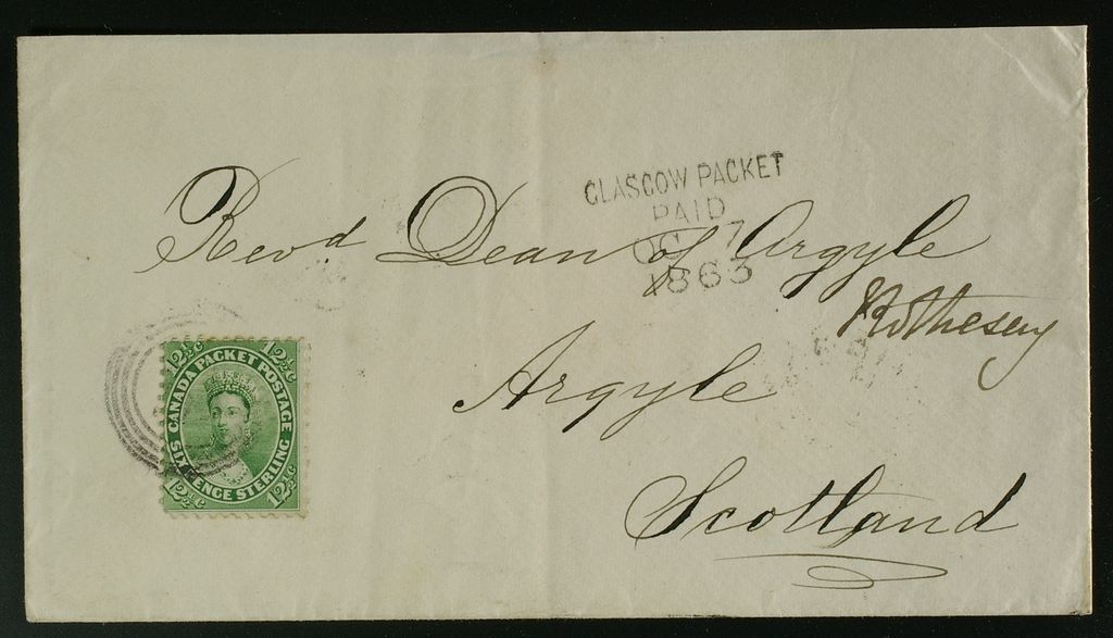 ring numeral 51 (Brockville) to Scotland Glasgow packet #18 12 1/2