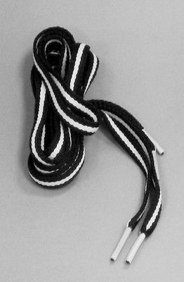 black and white striped laces
