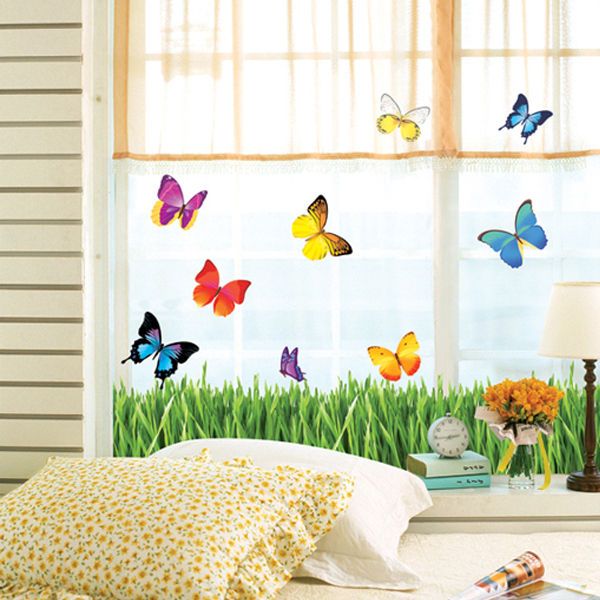 DIY Home Docor Art Wall Sticker Mural BUTTERFLY GARDEN