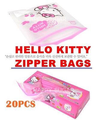 Hello kitty Sandwich Food Storage Kitchen zipper Bags Reusable Picnic