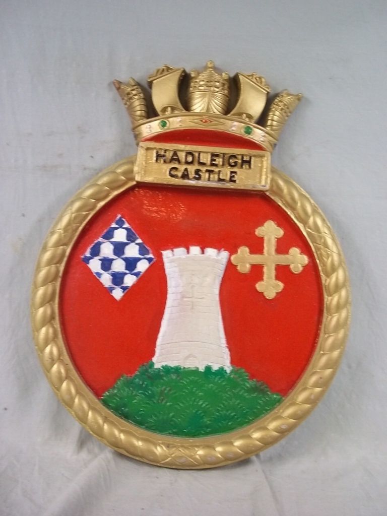 HMS Hadleigh Castle (K355) Ships Badge 1943 Castle class 18x14 One