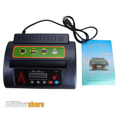 LCD Dispaly Flame Design Tattoo Stencil Thermal Copier