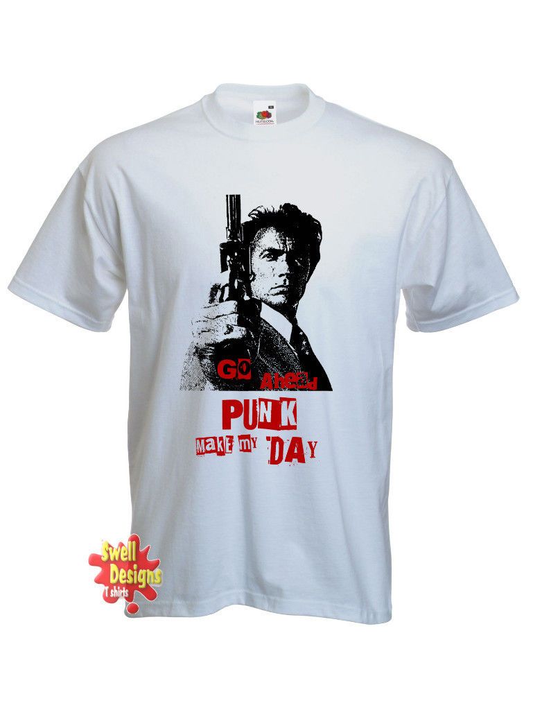 DIRTY HARRY Clint Eastwood go ahead punk T Shirt S XXXL