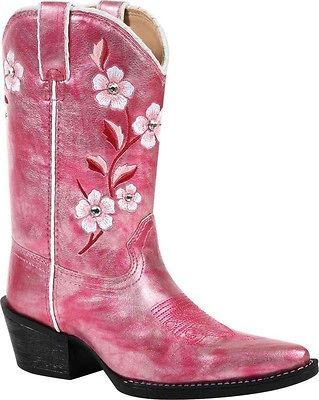 Durango Girls Youth NEW Lil BT297 Pink Metallic Floral Western