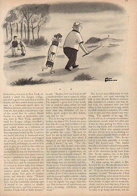 Addams Art~Walking Golf Bag~Caddie~Caddy~1950s New Yorker Cartoon