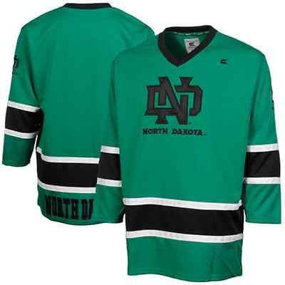 North Dakota Youth Face Off Hockey Jersey   Green