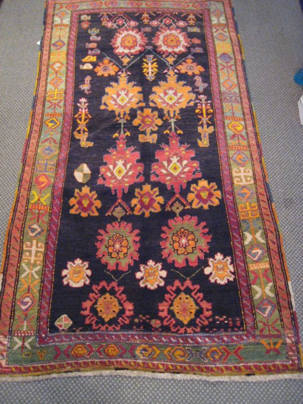 60 Year Old Turkish Azeri Wool Rug 45 x 82 F16