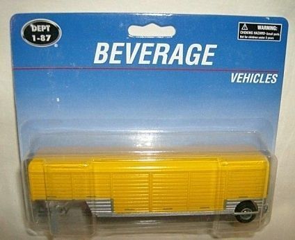 boley 1/87 TAG A LONG SINGLE AXLE BEVERAGE TRAILER yell