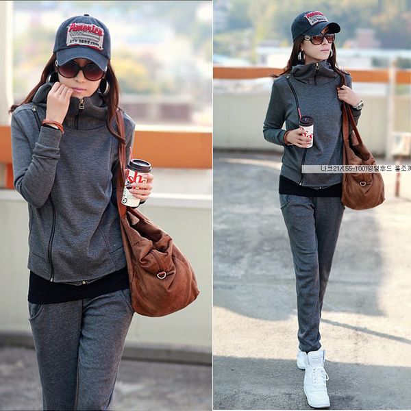 Women Loose Shirt Pants Hoodie Tracksuit Jogging Suits Outfits Cotton