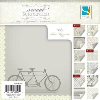 GCD STUDIOS ~ SWEET SURRENDER 8 X 8 TEXTURED LINEN PAPER PAD