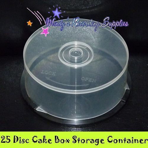 25 Disc Cake Box Storage Container CD DVD Premium Quality BUY ONE