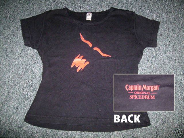 CAPTAIN MORGAN juniors small spiced RUM pirate T shirt