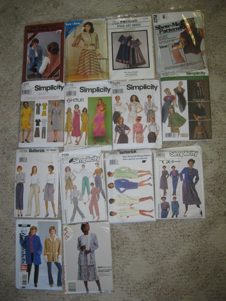 YOUR CHOICE MISSES PATTERNS   PANTS,COATS,DR ESSES, VESTS, CAPES, MORE