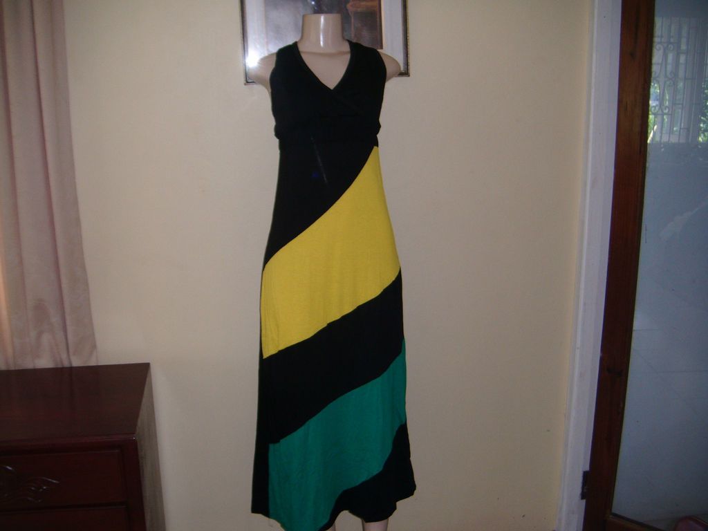 JAMAICA HERITAGE AUTHENTIC JAMAICAN NATIONAL COLORS DRESS SIZE XL