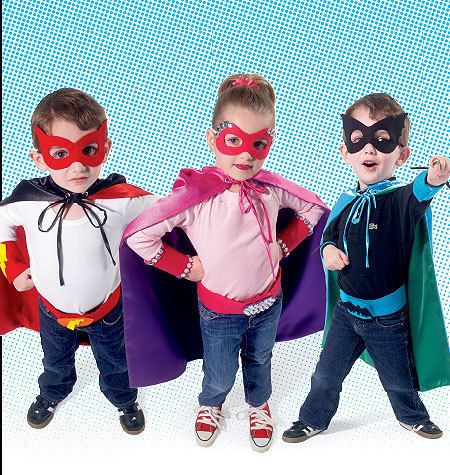 SEWING PATTERN MAKE SUPERHERO COSTUMES CAPE~BELT~MASK  SIZES BOY