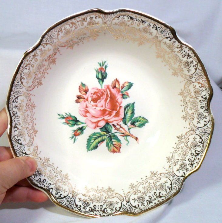 GEORGIAN CHINA BRIAR ROSE VEGETABLE SERVING BOWL