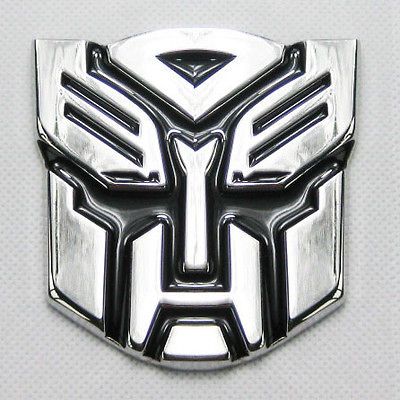 Large 3D Full Metallic Transformer Autobots Car 3M Sticker Decals Sign