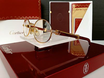 OCCHIALI CARTIER GIVERNY PALISANDER WOOD VINTAGE SUNGLASSES