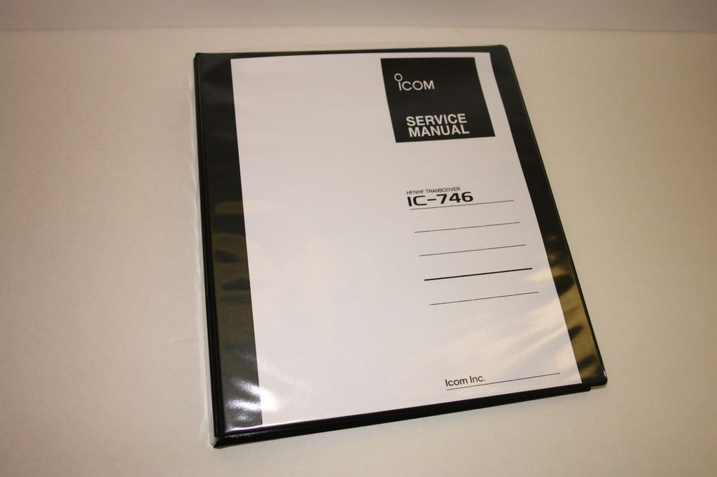 Icom IC 746 HF Transceiver SERVICE MANUAL in 3 RING BINDER