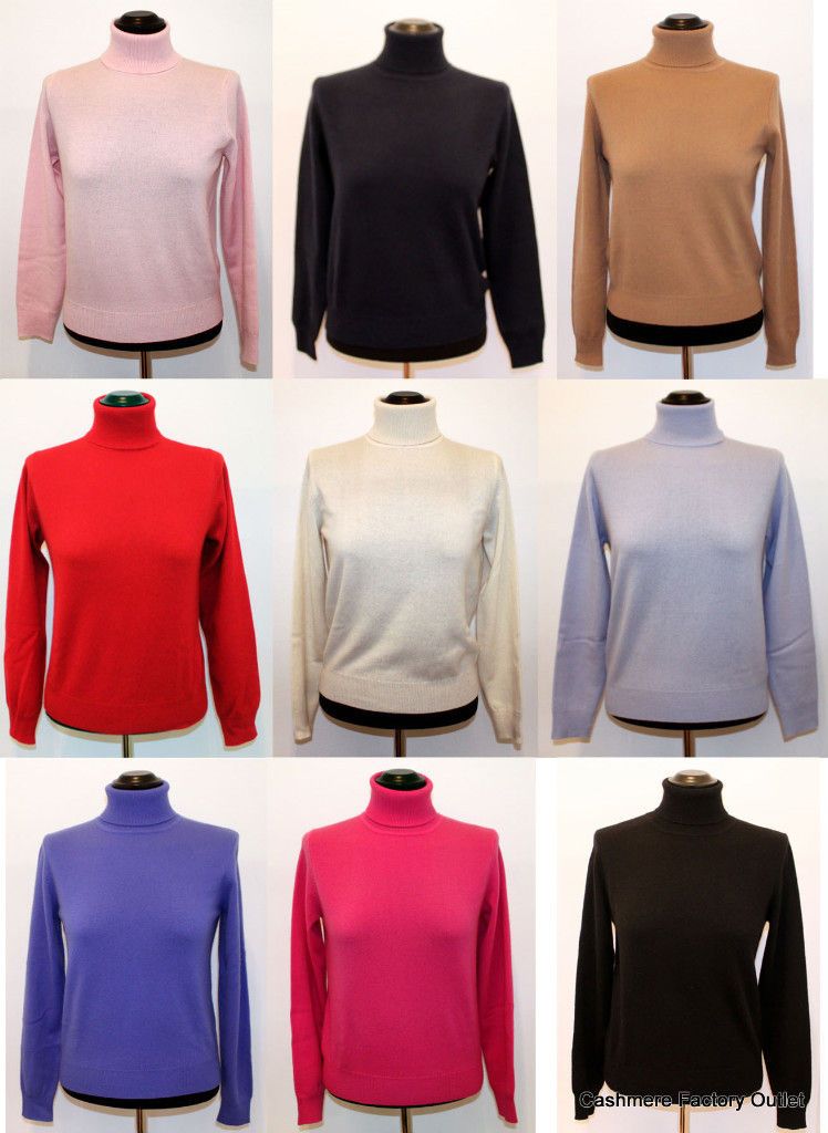 Scottish Collection Ladies Cashmere Polo Neck Jumper